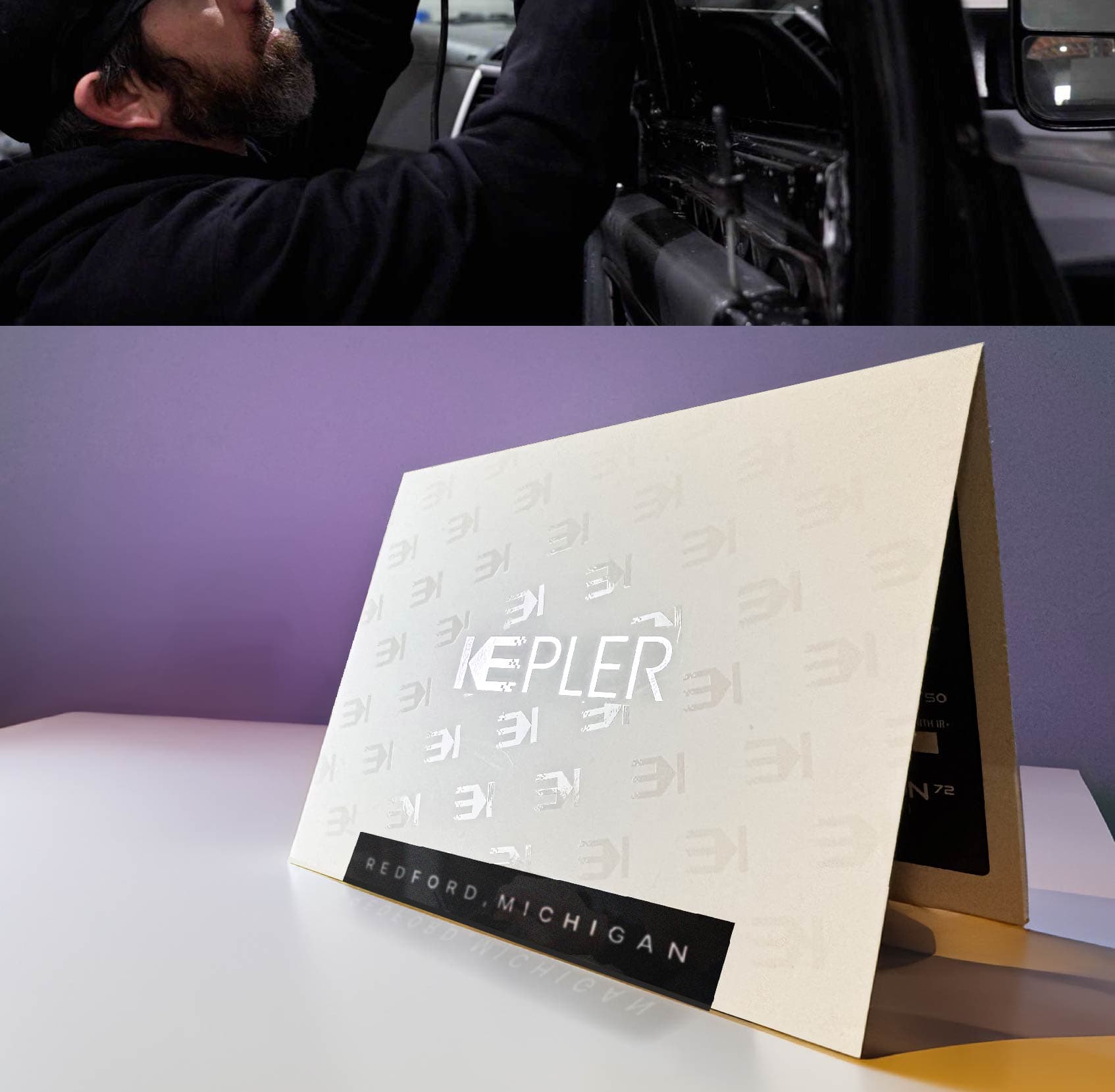 Professional Window Tinting Warranty Redford Technician in Action
