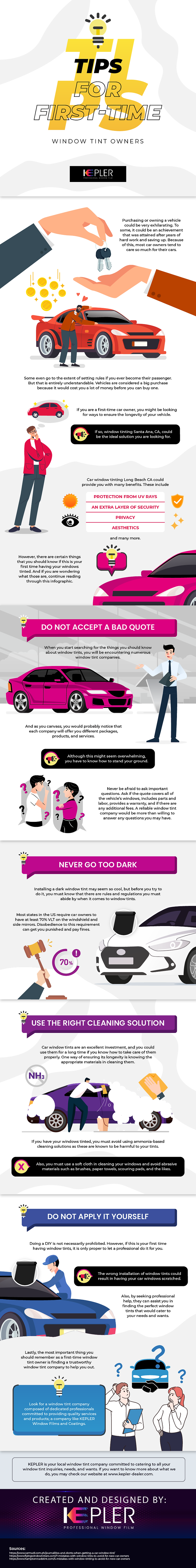 Tips For First Time Window Tint Owners  - Infographic