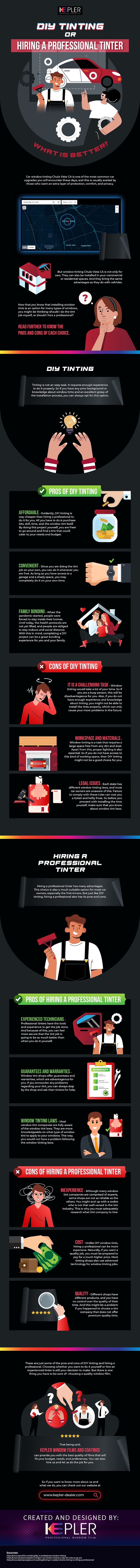 DIY Tinting or Hiring a Professional Tinter: What is Better - Infographics